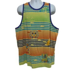 Disney Tank Top XL Magic Kingdom Epcot Animal Kingdom Hollywood Studios Stripped